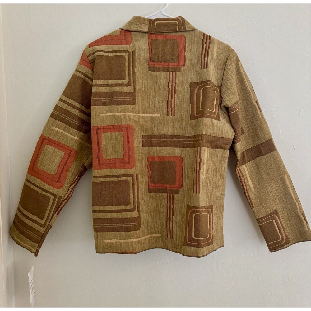Vtg Tapestry Jacket Winding Rivers Geometric Southwestern NOS Women’s L Blazer - Picture 6 of 8